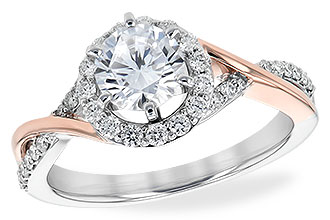 B216-80208: LDS SEMI DIA RG .31 TW (WG RG/ROSE TRIM)