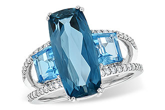 B217-69317: LDS RG 6.40 TW BLUE TOPAZ 6.67 TGW