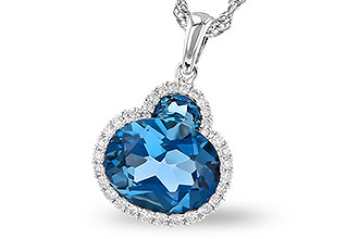 B300-42989: NECK 2.86 LONDON BLUE TOPAZ 3.00 TGW (10X8 OVAL)