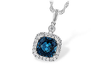 C216-73826: NECK 1.63 LONDON BLUE TOPAZ 1.80 TGW (7MM LBT)