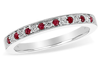 E211-32935: LDS WED RG .12 RUBY .21 TGW