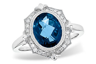 F217-71107: LDS RG 3.00 LONDON BLUE TOPAZ 3.16 TGW