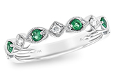 G212-25725: LDS WED RG .15 EMERALD .21 TGW