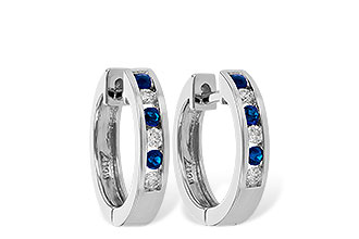 H028-57462: EARRINGS .16 SAPP .26 TGW