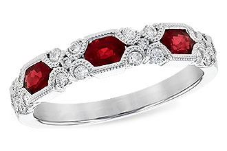 L300-40198: LDS WED RG .74 RUBY 1.00 TGW (4x3MM RUBY)