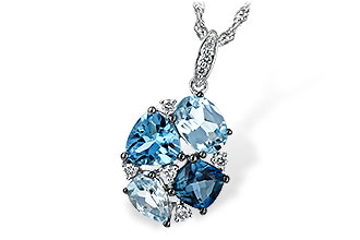 M216-73825: NECK 2.60 BLUE TOPAZ 2.70 TGW