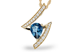 M302-19307: NECK 1.04 LONDON BLUE TOPAZ 1.23 TGW (8x6MM)